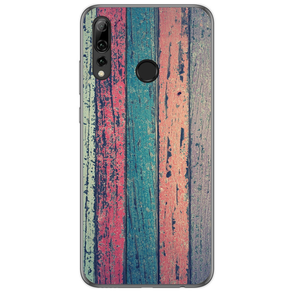 Funda Gel Tpu para Huawei P Smart Plus 2019 diseño Madera 10 Dibujos
