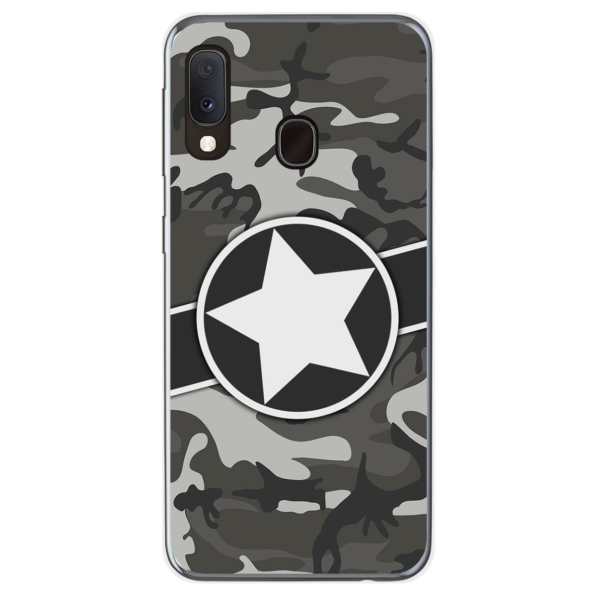 Funda Gel Tpu para Samsung Galaxy A20e 5.8 diseño Camuflaje 02 Dibujos