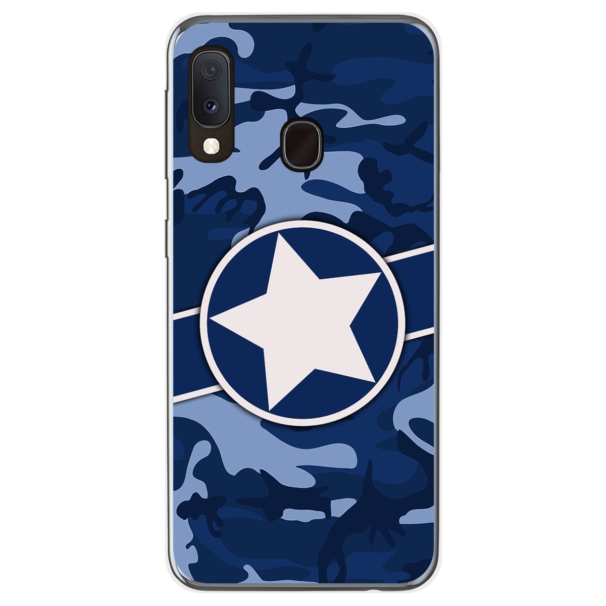 Funda Gel Tpu para Samsung Galaxy A20e 5.8 diseño Camuflaje 03 Dibujos