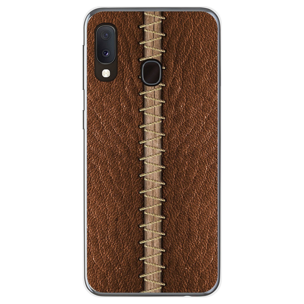 Funda Gel Tpu para Samsung Galaxy A20e 5.8 diseño Cuero 01 Dibujos