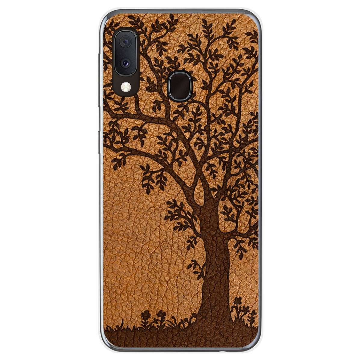 Funda Gel Tpu para Samsung Galaxy A20e 5.8 diseño Cuero 03 Dibujos