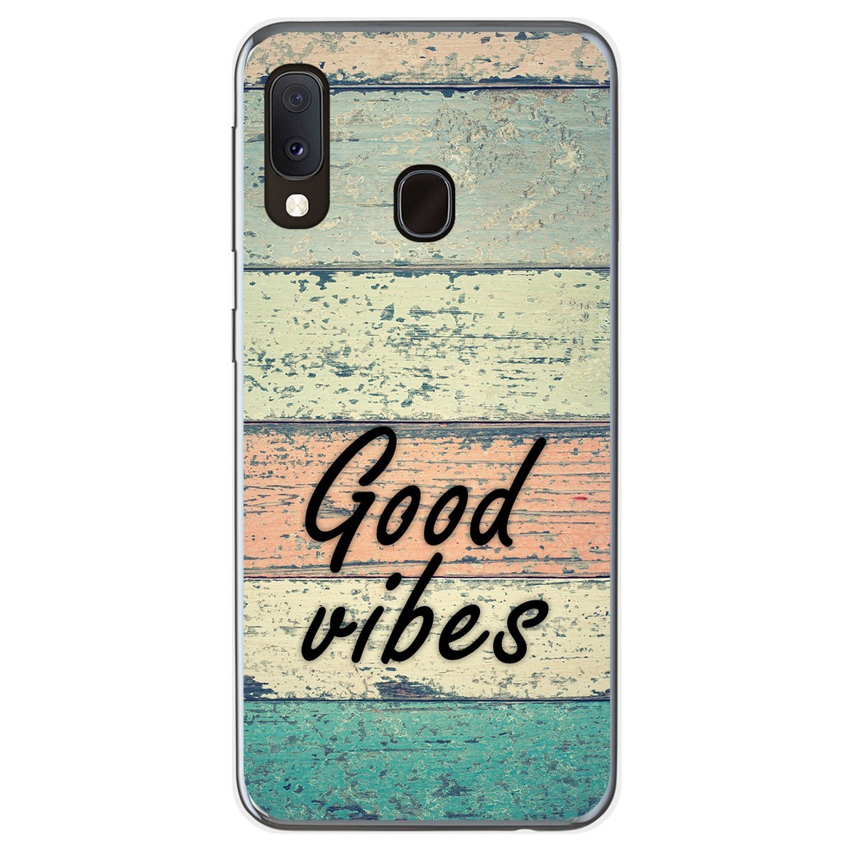 Funda Gel Tpu para Samsung Galaxy A20e 5.8 diseño Madera 01 Dibujos