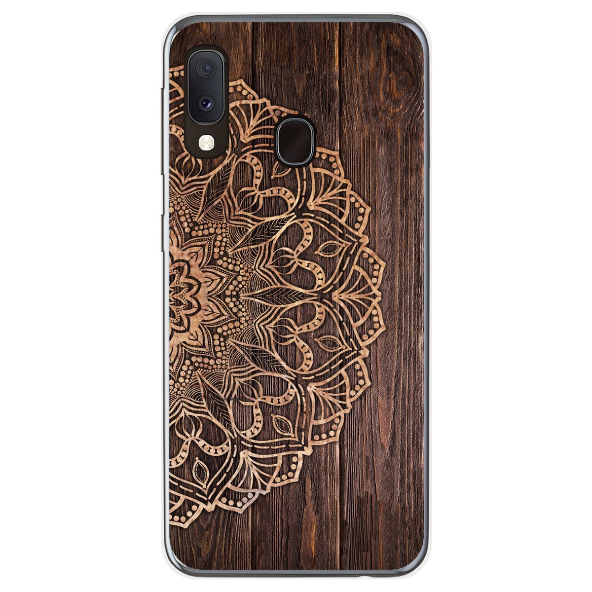 Funda Gel Tpu para Samsung Galaxy A20e 5.8 diseño Madera 06 Dibujos