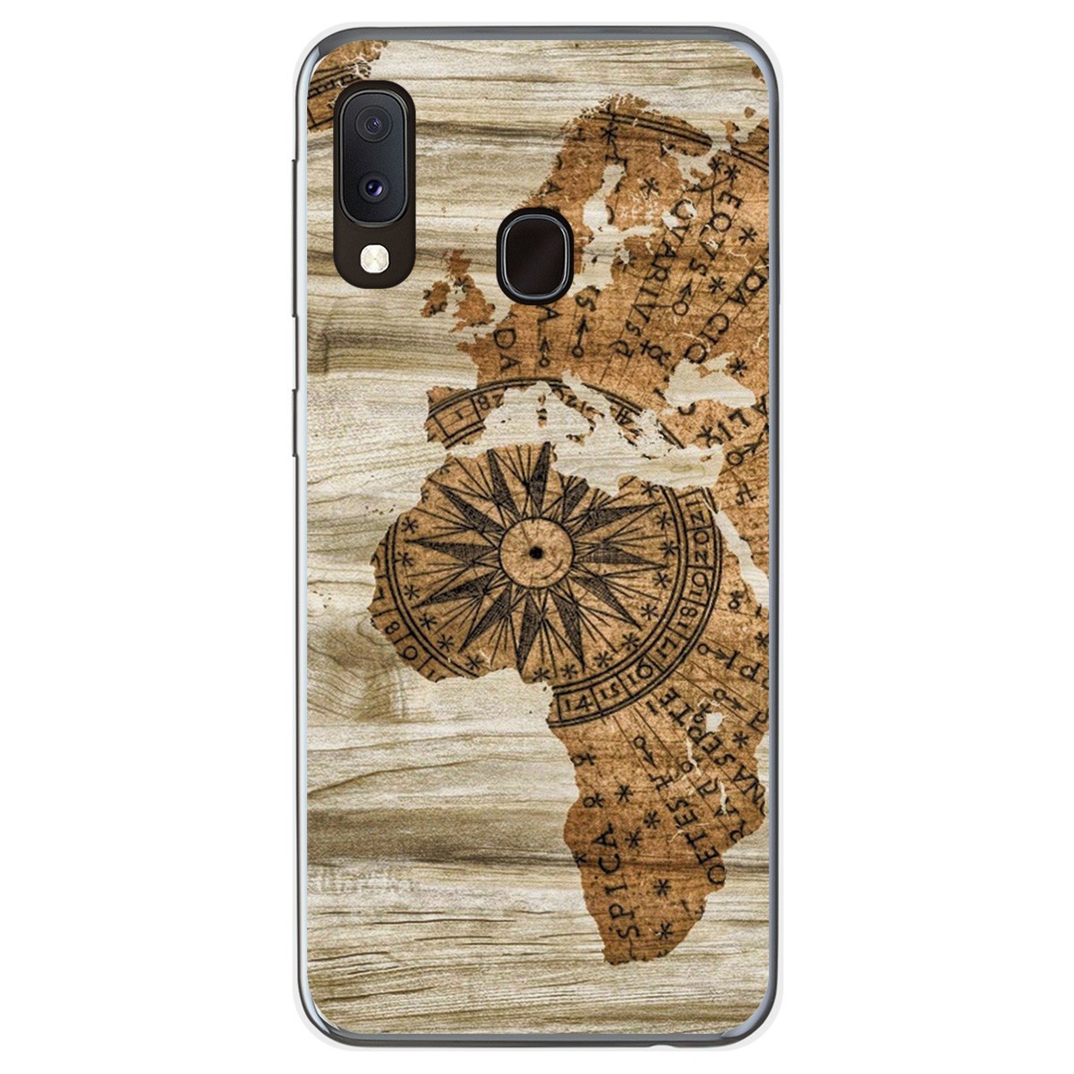 Funda Gel Tpu para Samsung Galaxy A20e 5.8 diseño Madera 07 Dibujos
