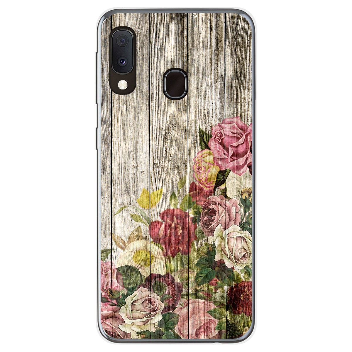Funda Gel Tpu para Samsung Galaxy A20e 5.8 diseño Madera 08 Dibujos