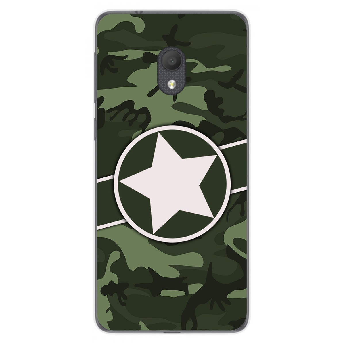 Funda Gel Tpu para Alcatel 1C 2019 diseño Camuflaje 01 Dibujos