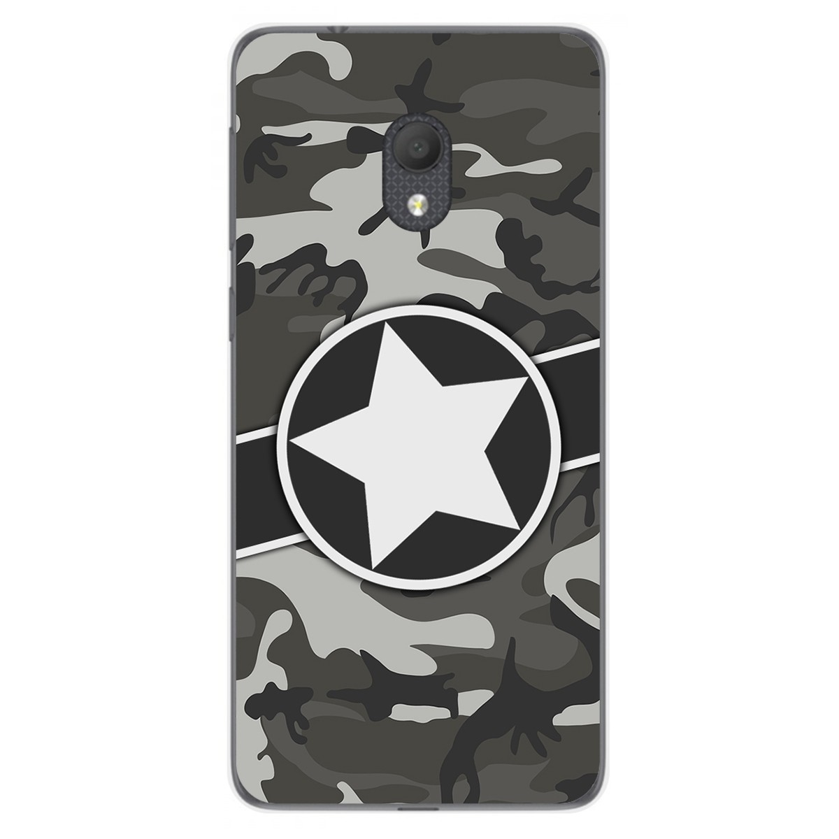 Funda Gel Tpu para Alcatel 1C 2019 diseño Camuflaje 02 Dibujos