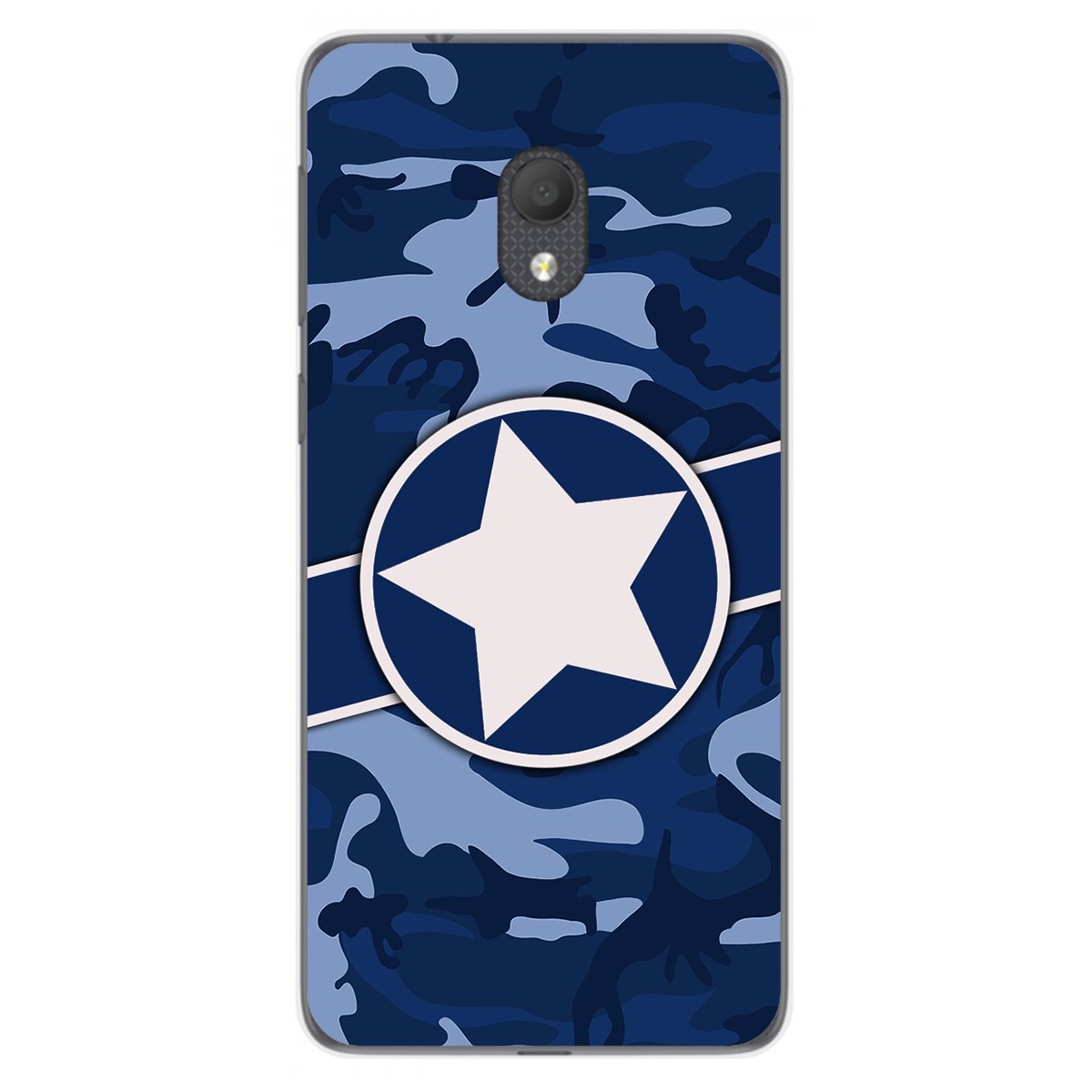 Funda Gel Tpu para Alcatel 1C 2019 diseño Camuflaje 03 Dibujos