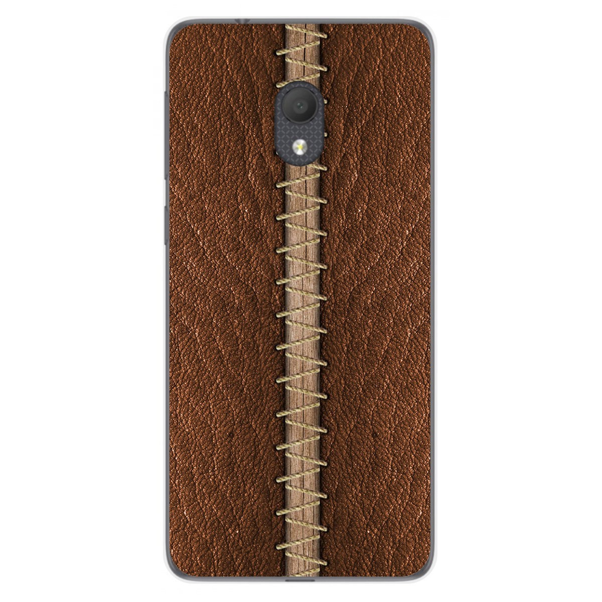 Funda Gel Tpu para Alcatel 1C 2019 diseño Cuero 01 Dibujos