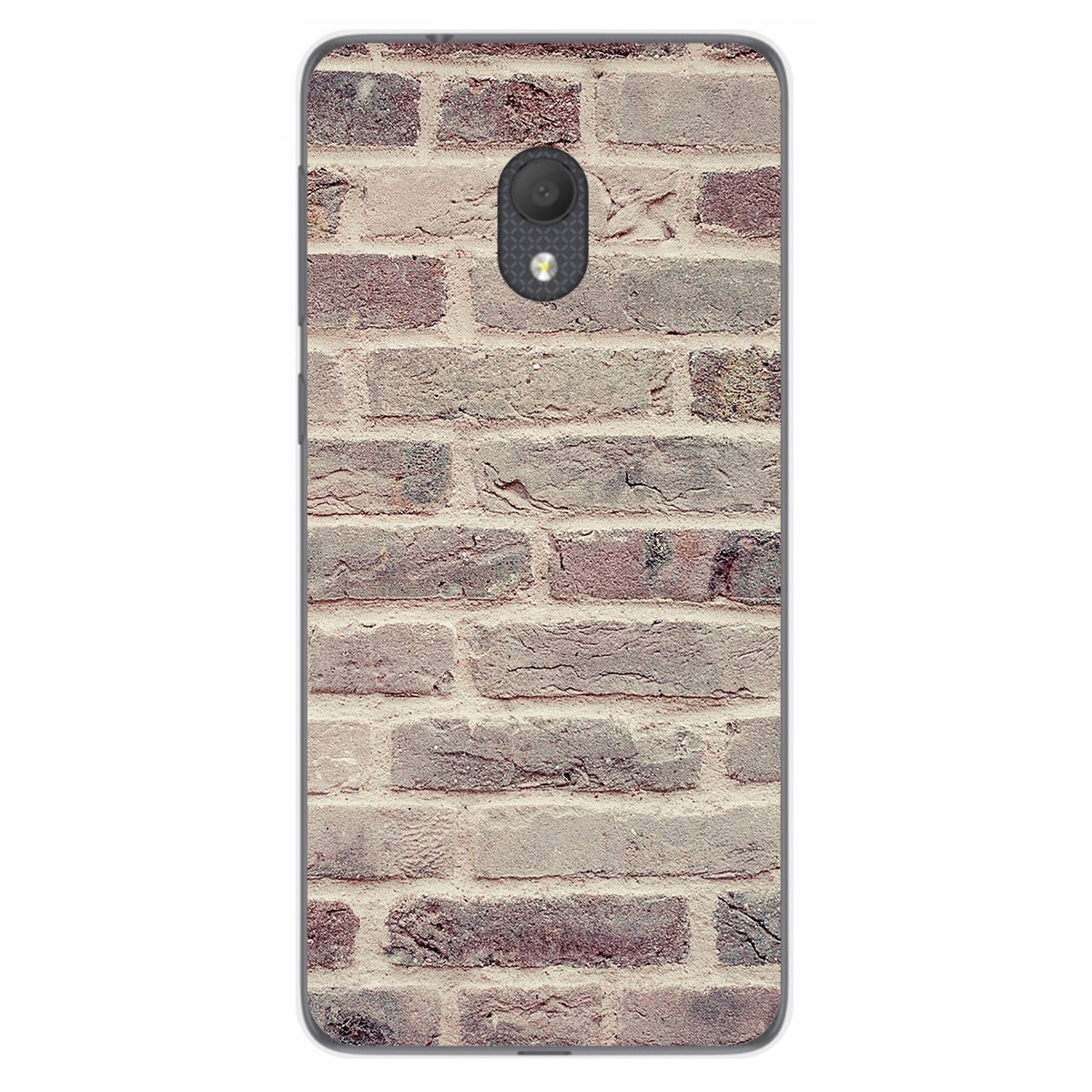 Funda Gel Tpu para Alcatel 1C 2019 diseño Ladrillo 01 Dibujos