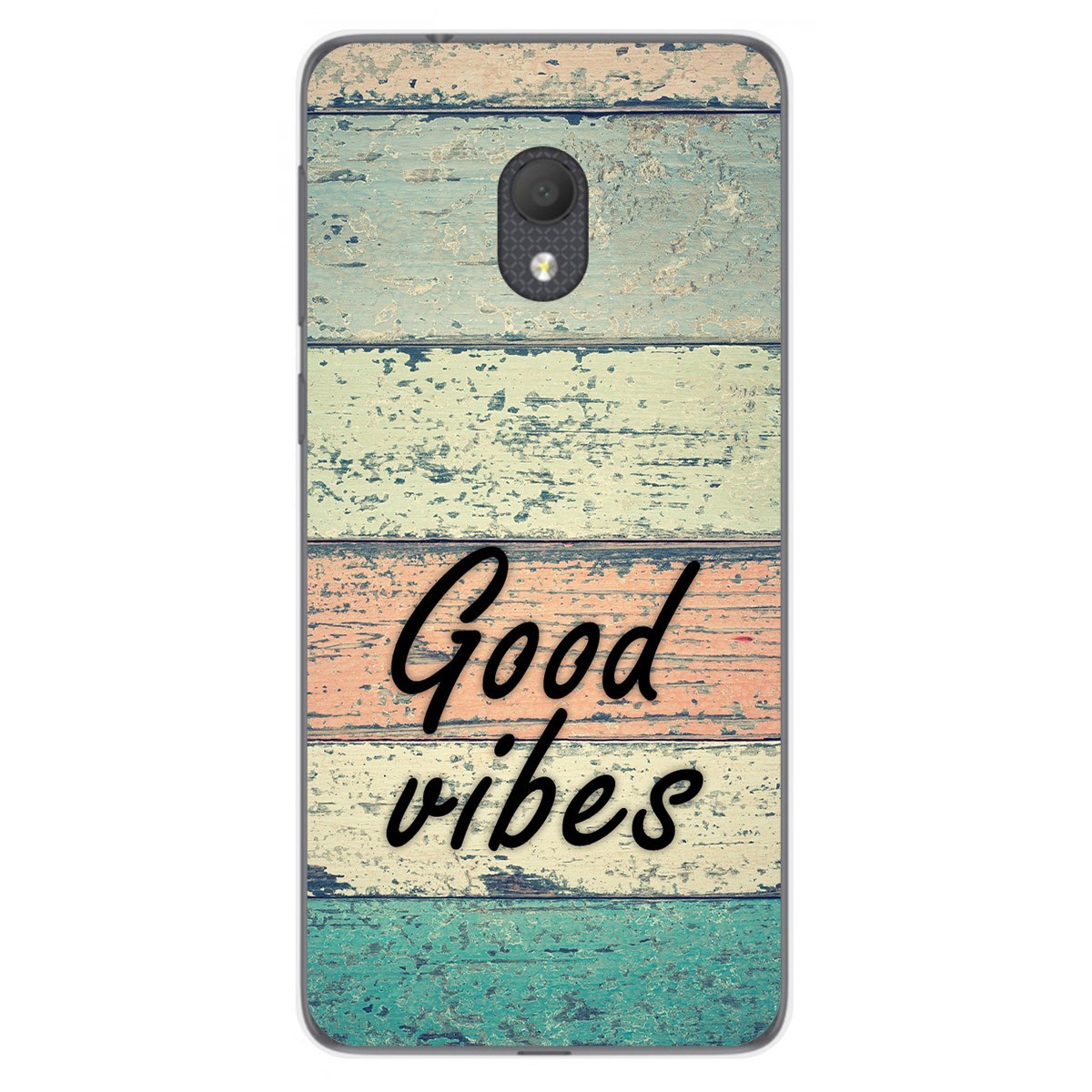 Funda Gel Tpu para Alcatel 1C 2019 diseño Madera 01 Dibujos