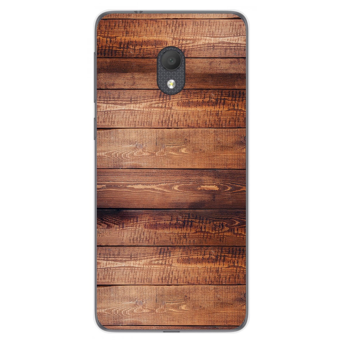 Funda Gel Tpu para Alcatel 1C 2019 diseño Madera 02 Dibujos
