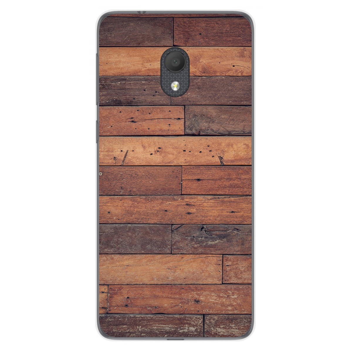 Funda Gel Tpu para Alcatel 1C 2019 diseño Madera 03 Dibujos