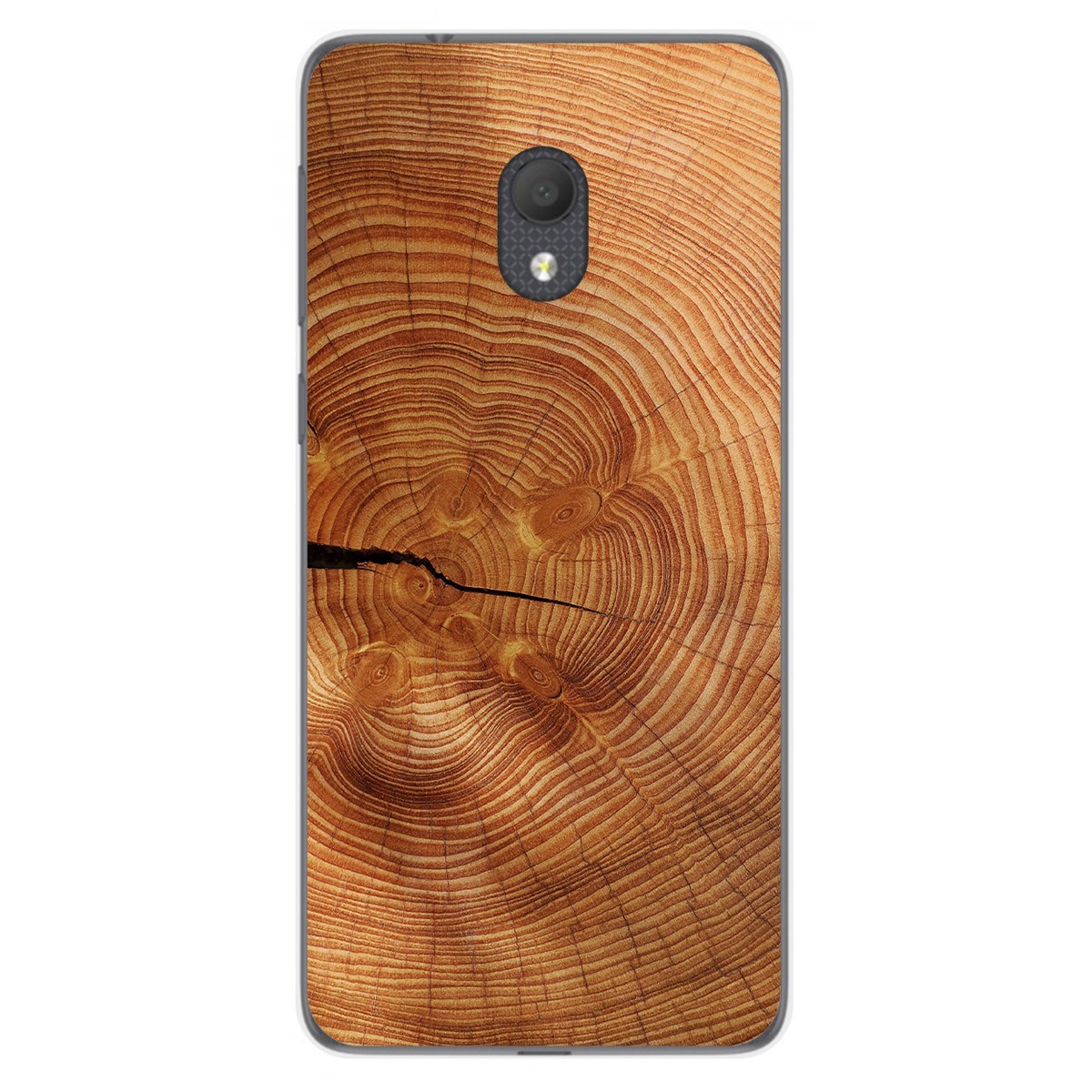 Funda Gel Tpu para Alcatel 1C 2019 diseño Madera 04 Dibujos