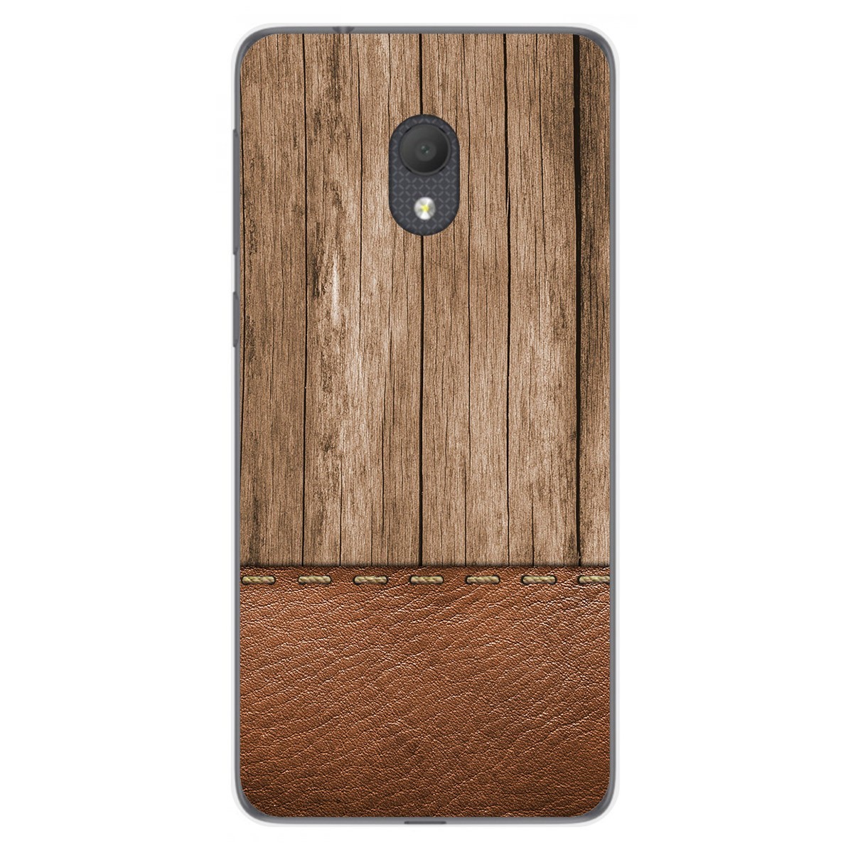Funda Gel Tpu para Alcatel 1C 2019 diseño Madera 09 Dibujos