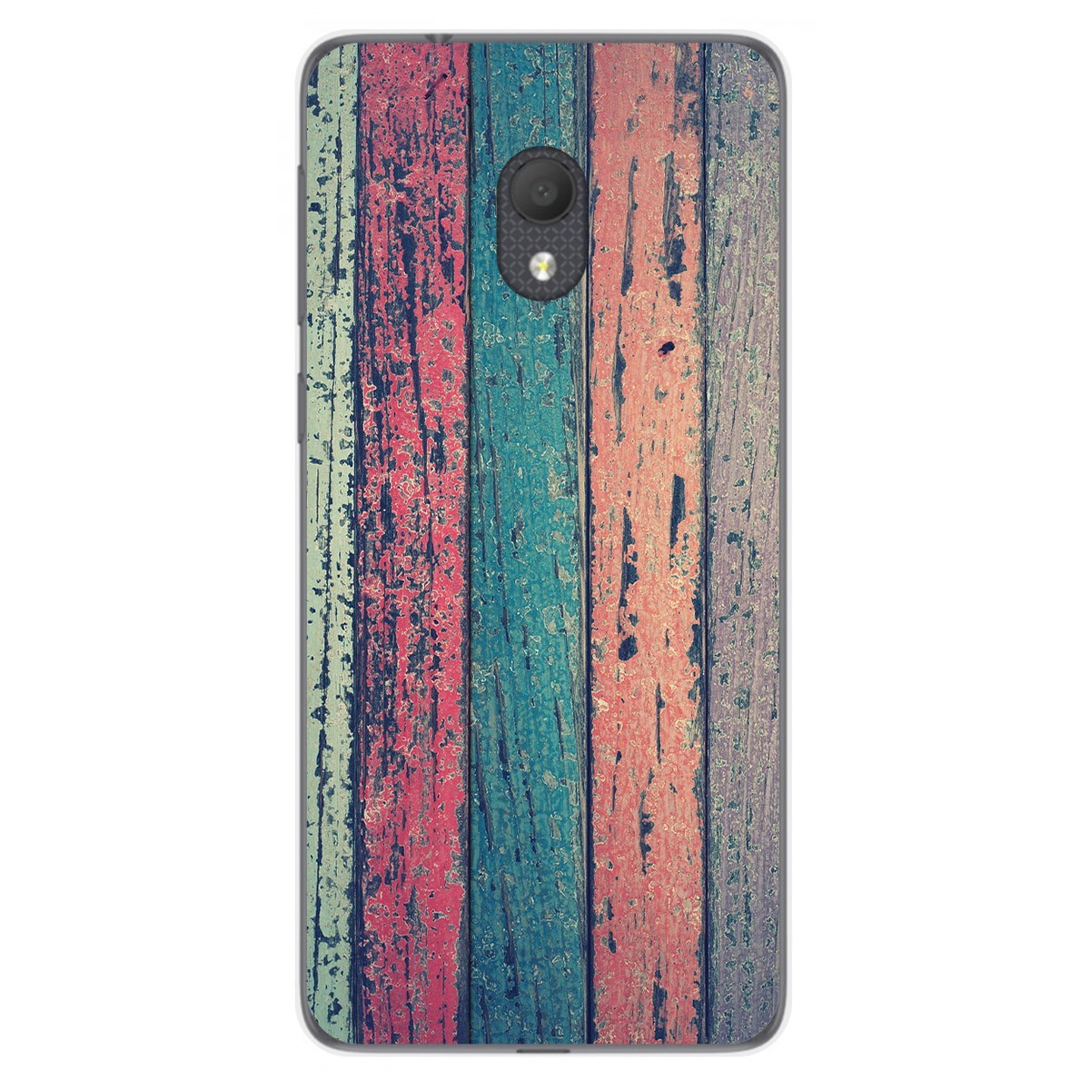Funda Gel Tpu para Alcatel 1C 2019 diseño Madera 10 Dibujos