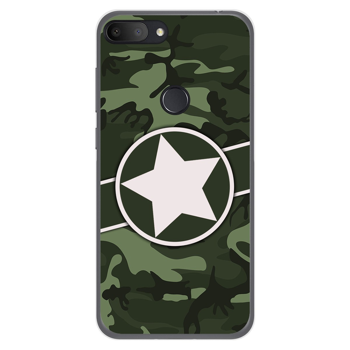 Funda Gel Tpu para Alcatel 1S 2019 diseño Camuflaje 01 Dibujos