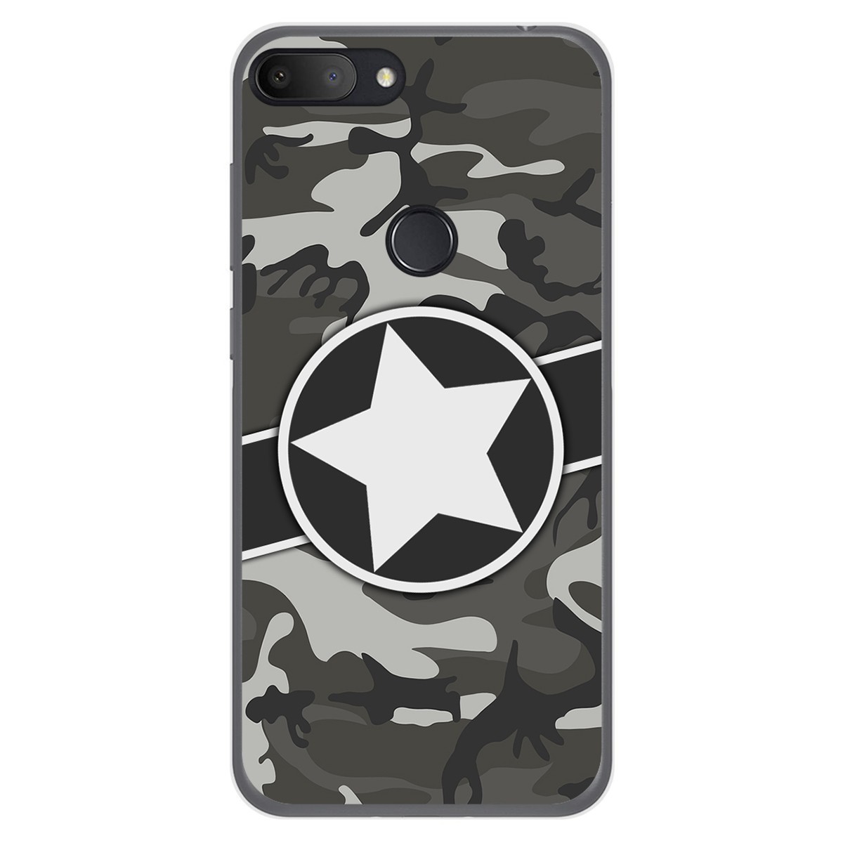 Funda Gel Tpu para Alcatel 1S 2019 diseño Camuflaje 02 Dibujos