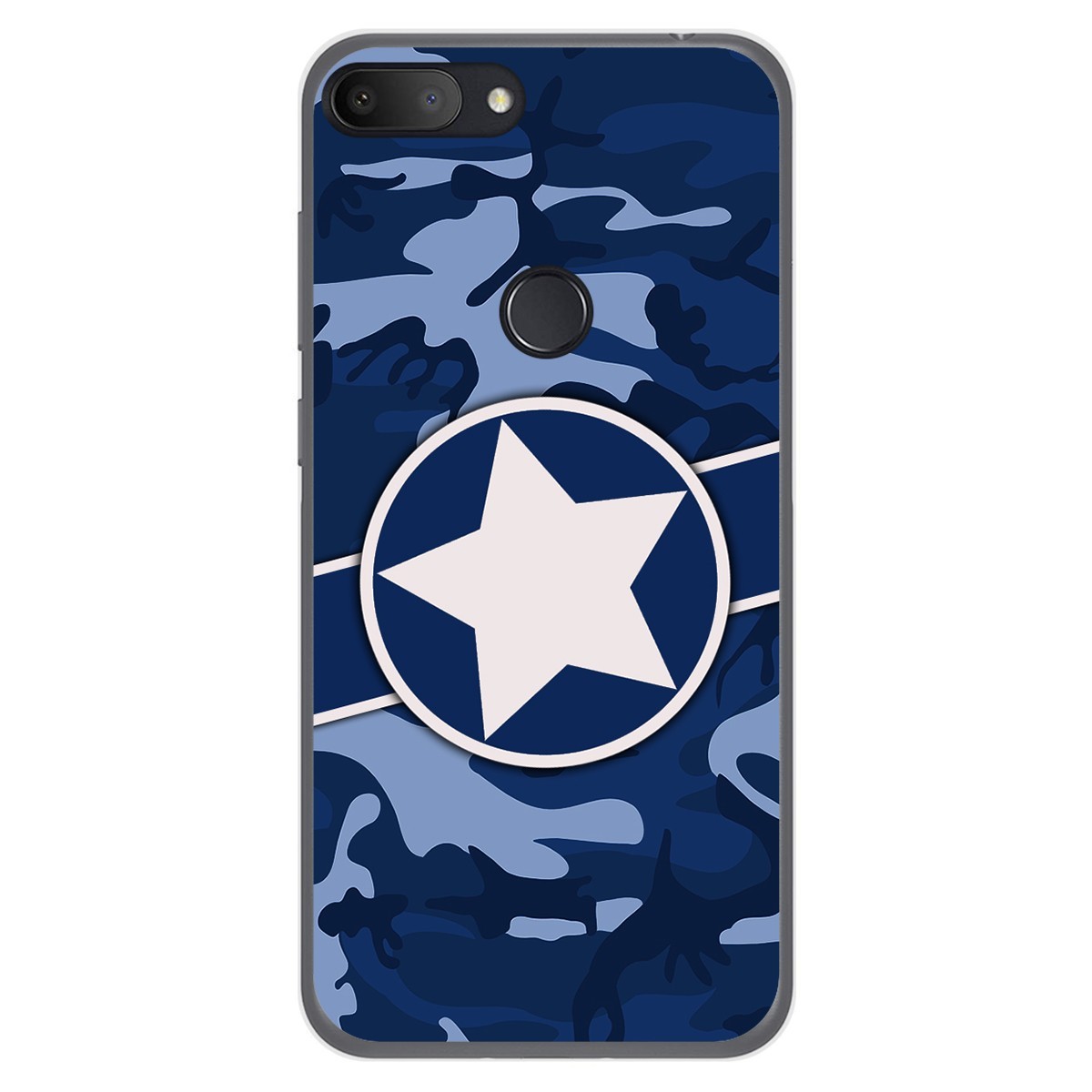 Funda Gel Tpu para Alcatel 1S 2019 diseño Camuflaje 03 Dibujos