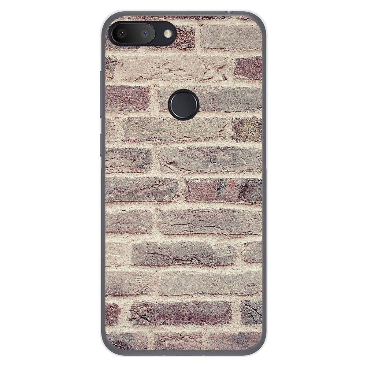 Funda Gel Tpu para Alcatel 1S 2019 diseño Ladrillo 01 Dibujos