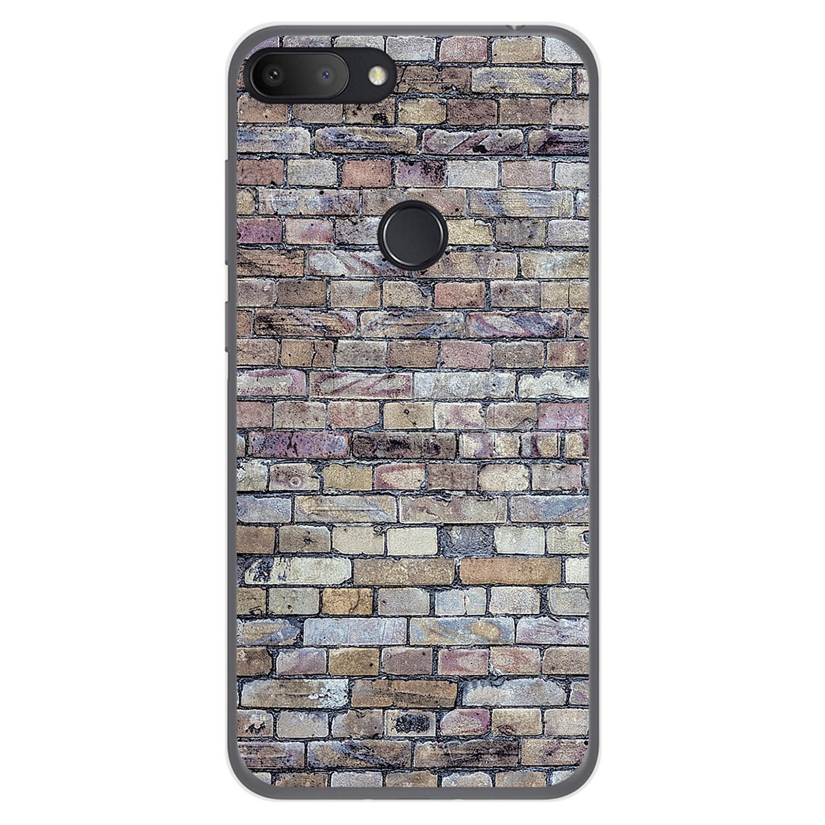 Funda Gel Tpu para Alcatel 1S 2019 diseño Ladrillo 02 Dibujos