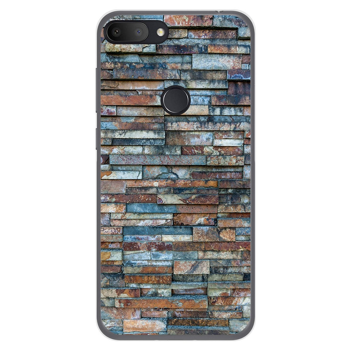 Funda Gel Tpu para Alcatel 1S 2019 diseño Ladrillo 05 Dibujos