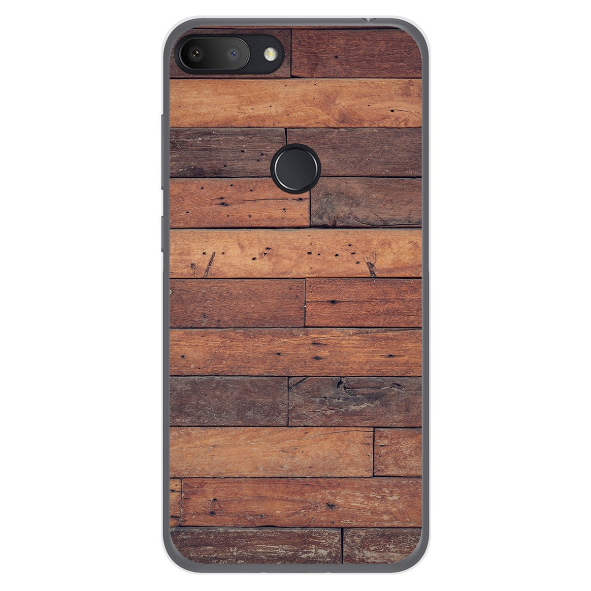 Funda Gel Tpu para Alcatel 1S 2019 diseño Madera 03 Dibujos
