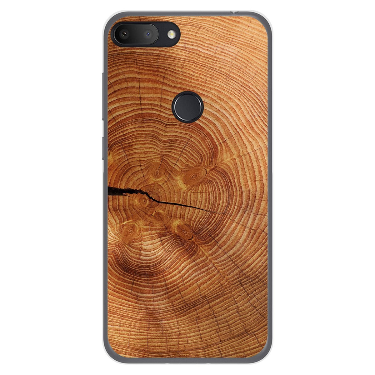 Funda Gel Tpu para Alcatel 1S 2019 diseño Madera 04 Dibujos