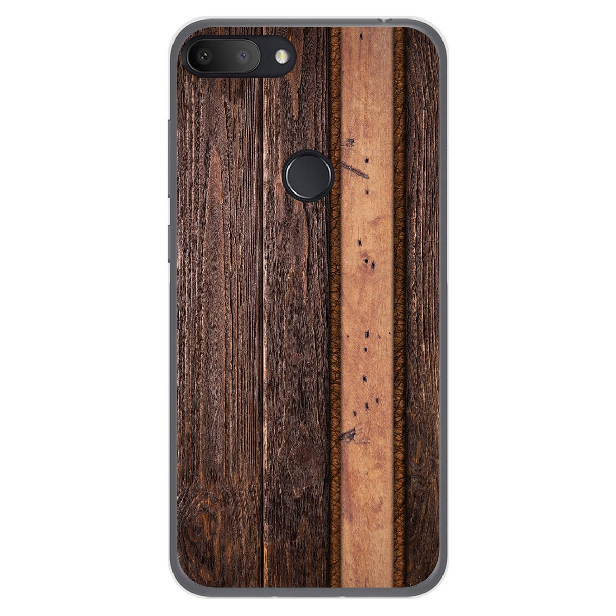 Funda Gel Tpu para Alcatel 1S 2019 diseño Madera 05 Dibujos