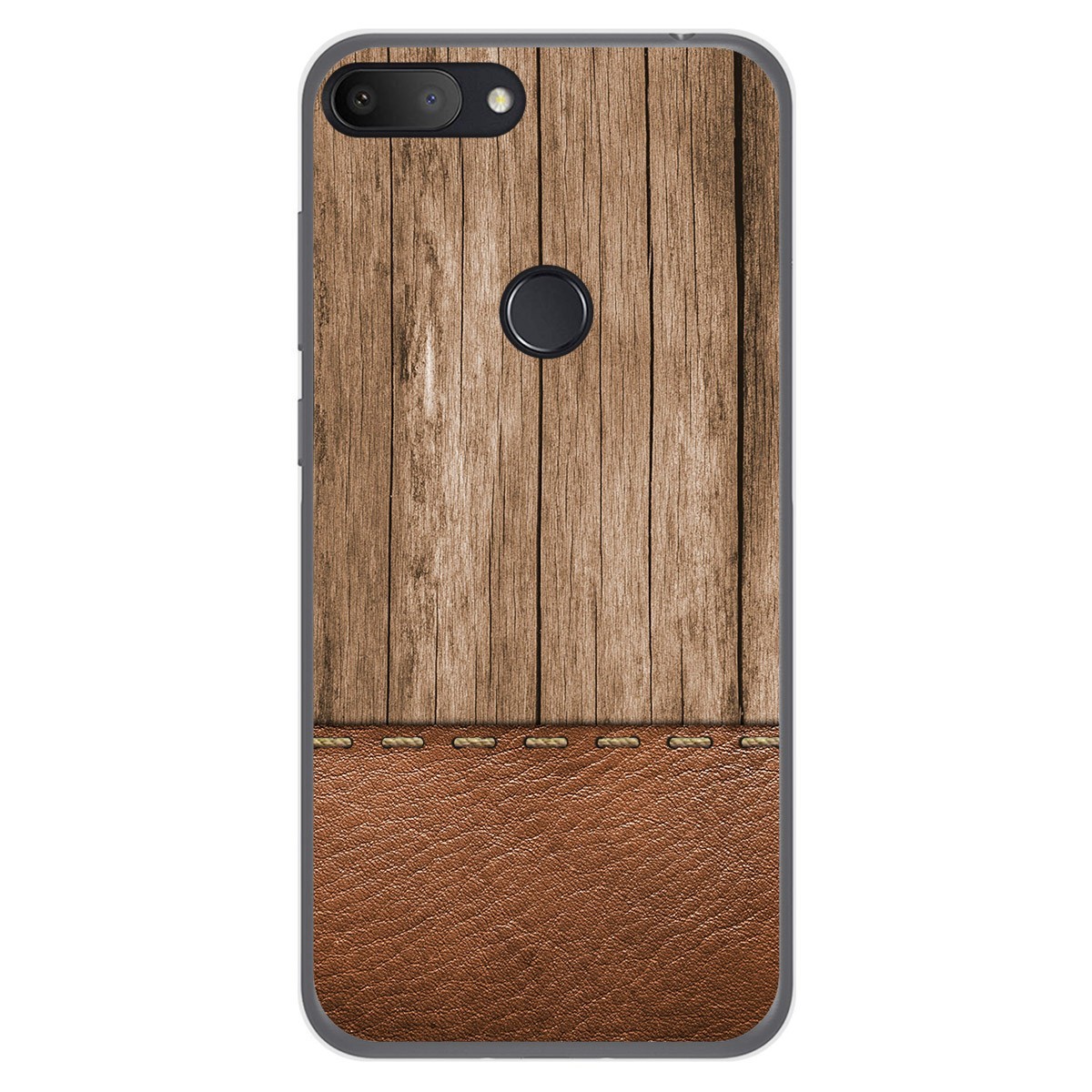 Funda Gel Tpu para Alcatel 1S 2019 diseño Madera 09 Dibujos