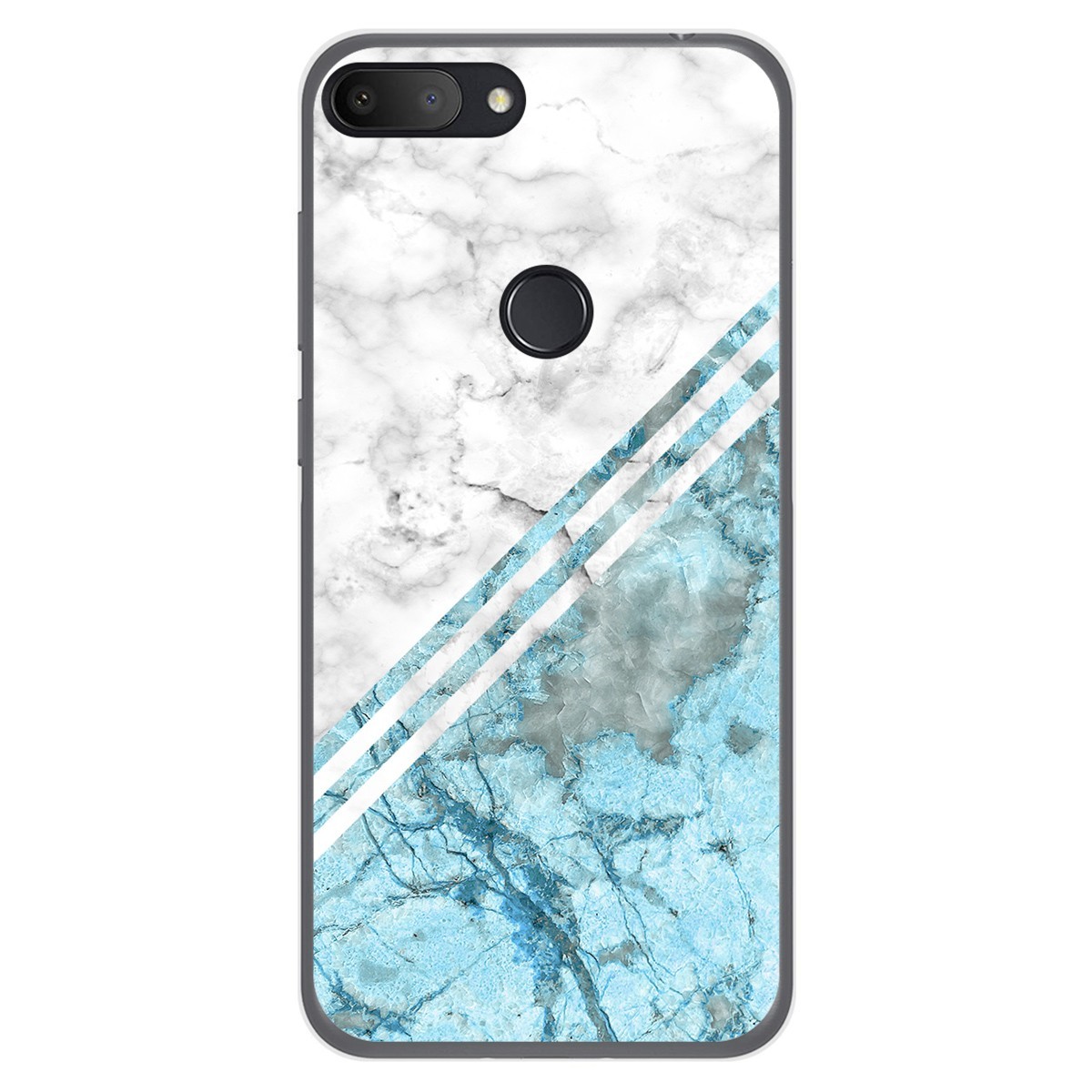 Funda Gel Tpu para Alcatel 1S 2019 diseño Mármol 02 Dibujos