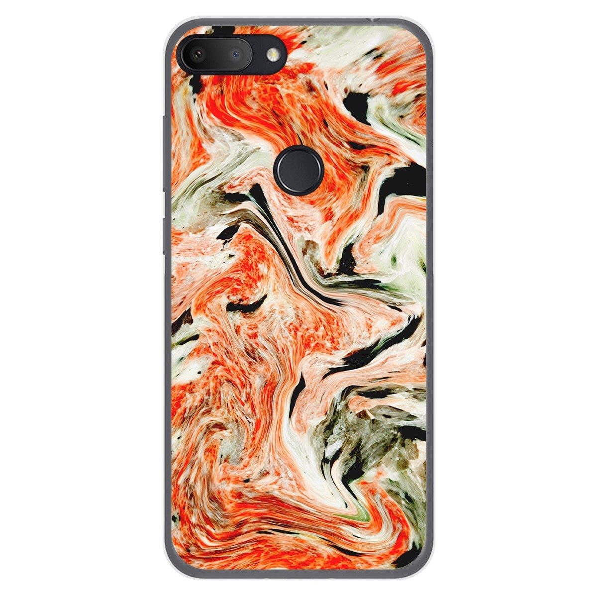 Funda Gel Tpu para Alcatel 1S 2019 diseño Mármol 12 Dibujos