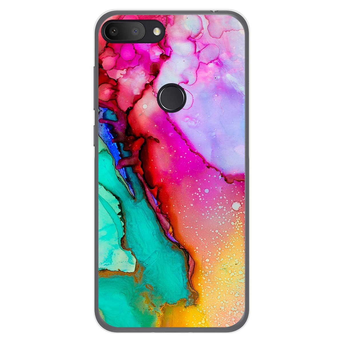 Funda Gel Tpu para Alcatel 1S 2019 diseño Mármol 15 Dibujos
