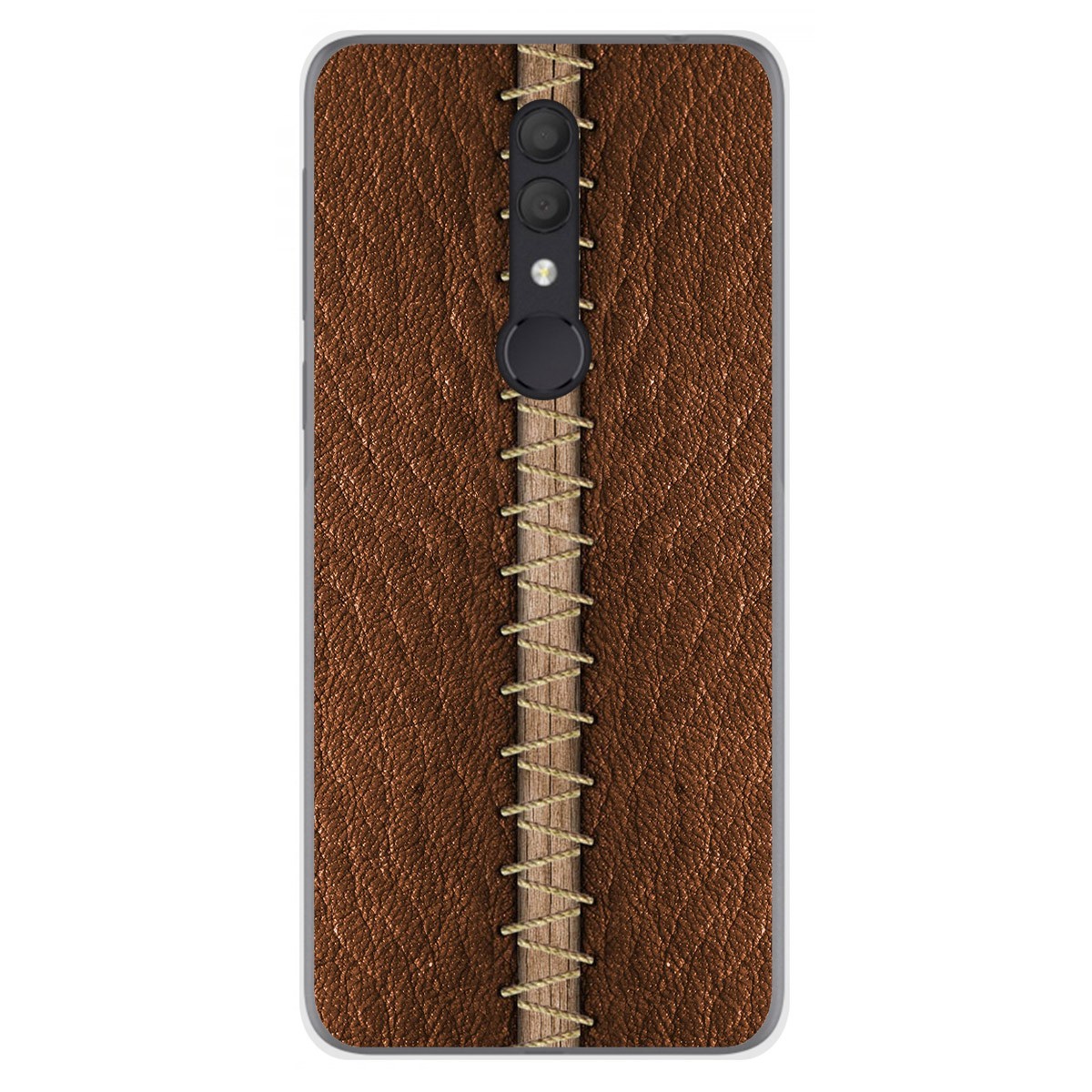 Funda Gel Tpu para Alcatel 1X 2019 diseño Cuero 01 Dibujos