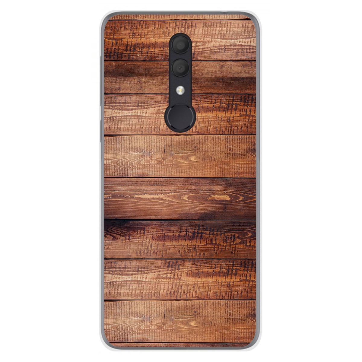 Funda Gel Tpu para Alcatel 1X 2019 diseño Madera 02 Dibujos