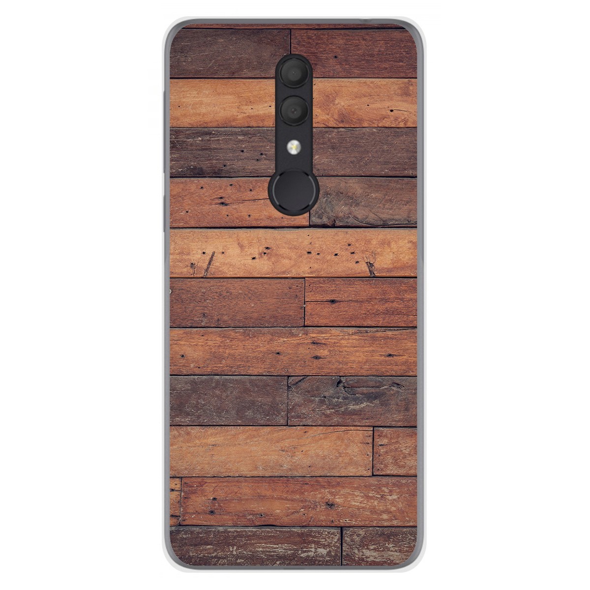 Funda Gel Tpu para Alcatel 1X 2019 diseño Madera 03 Dibujos