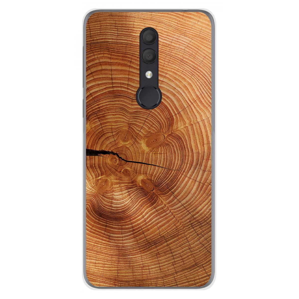 Funda Gel Tpu para Alcatel 1X 2019 diseño Madera 04 Dibujos