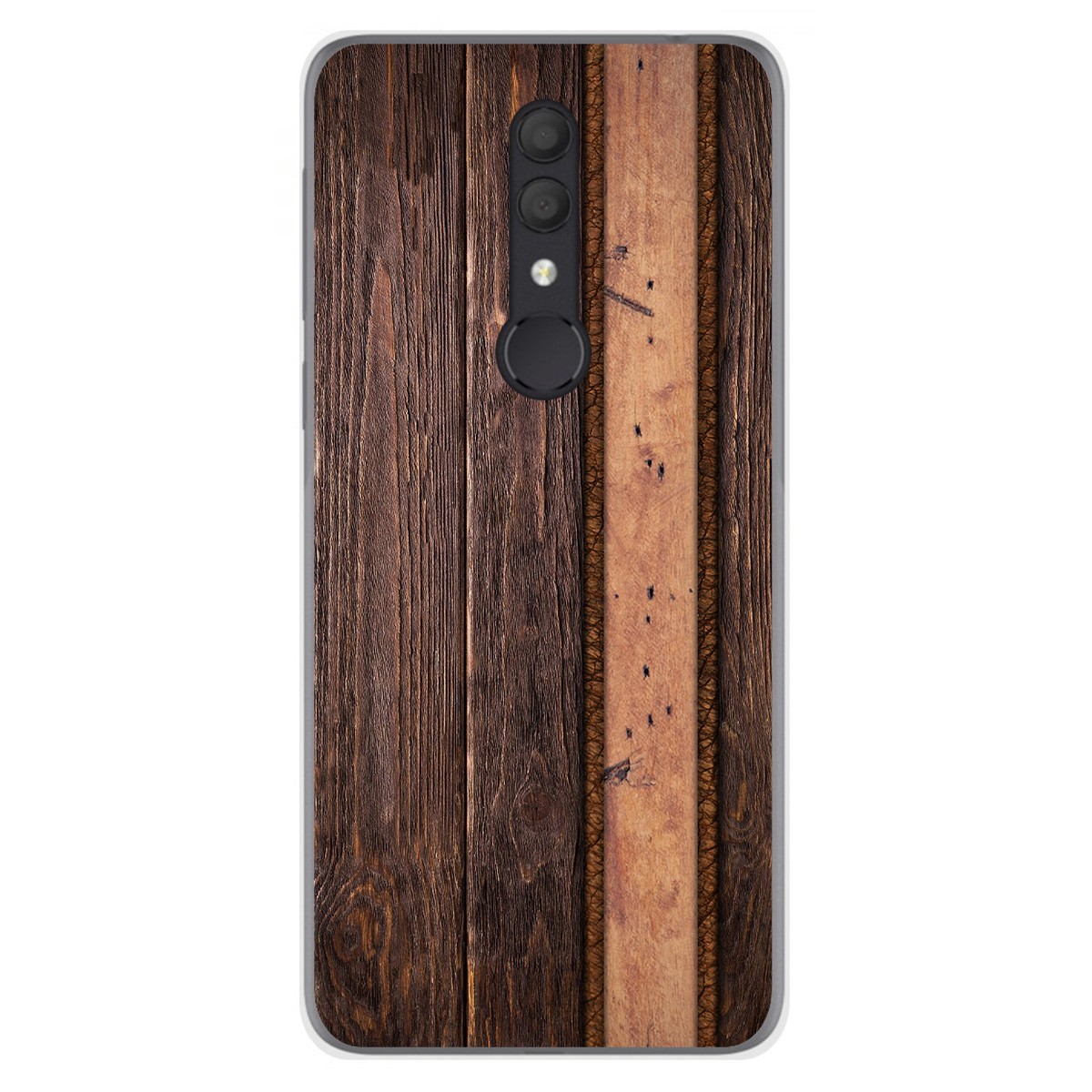 Funda Gel Tpu para Alcatel 1X 2019 diseño Madera 05 Dibujos