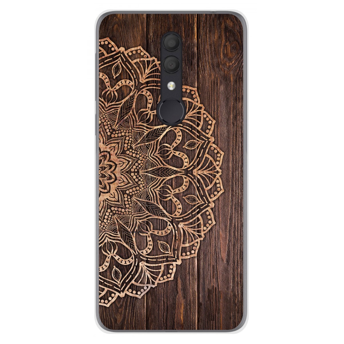 Funda Gel Tpu para Alcatel 1X 2019 diseño Madera 06 Dibujos