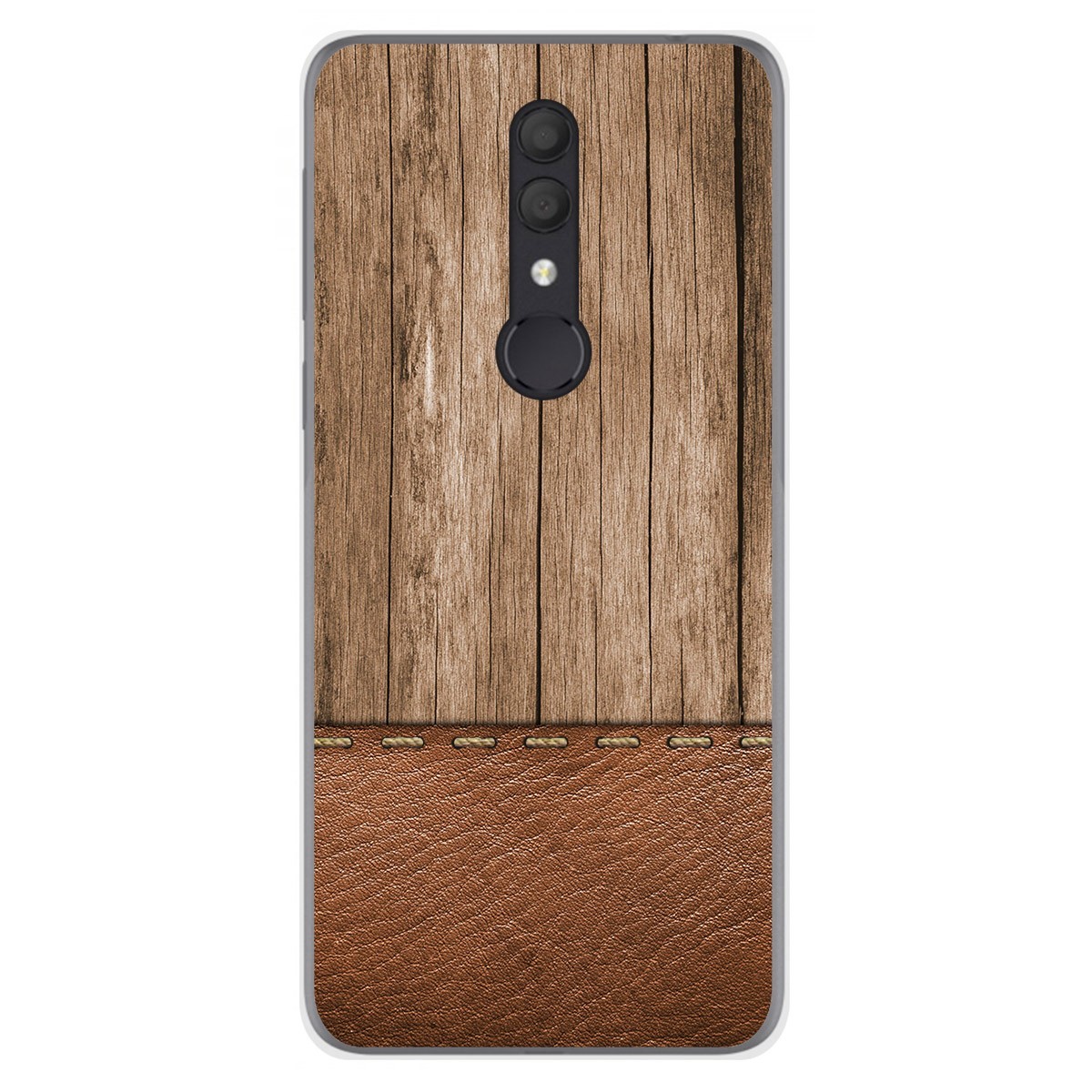 Funda Gel Tpu para Alcatel 1X 2019 diseño Madera 09 Dibujos