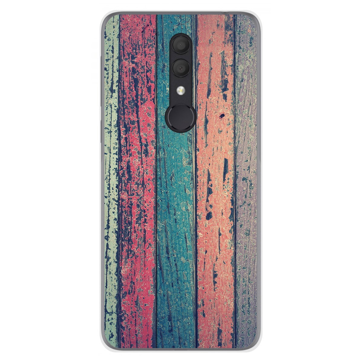 Funda Gel Tpu para Alcatel 1X 2019 diseño Madera 10 Dibujos