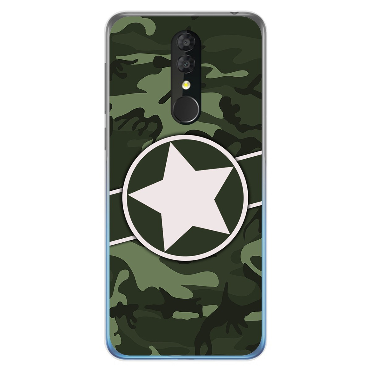 Funda Gel Tpu para Alcatel 3 2019 diseño Camuflaje 01 Dibujos