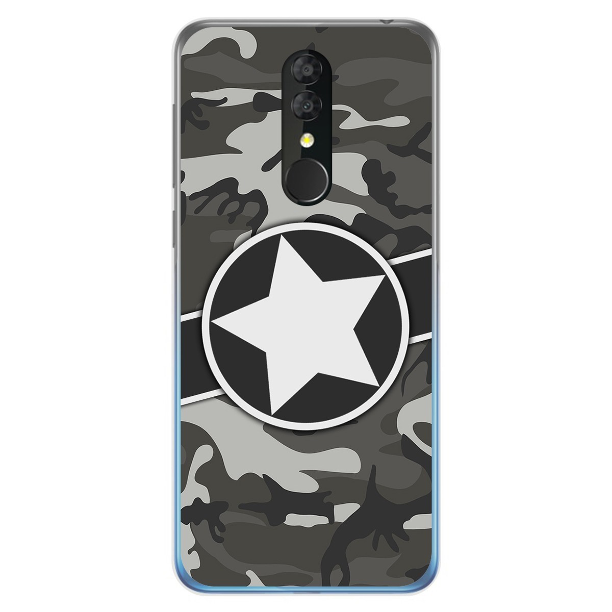 Funda Gel Tpu para Alcatel 3 2019 diseño Camuflaje 02 Dibujos