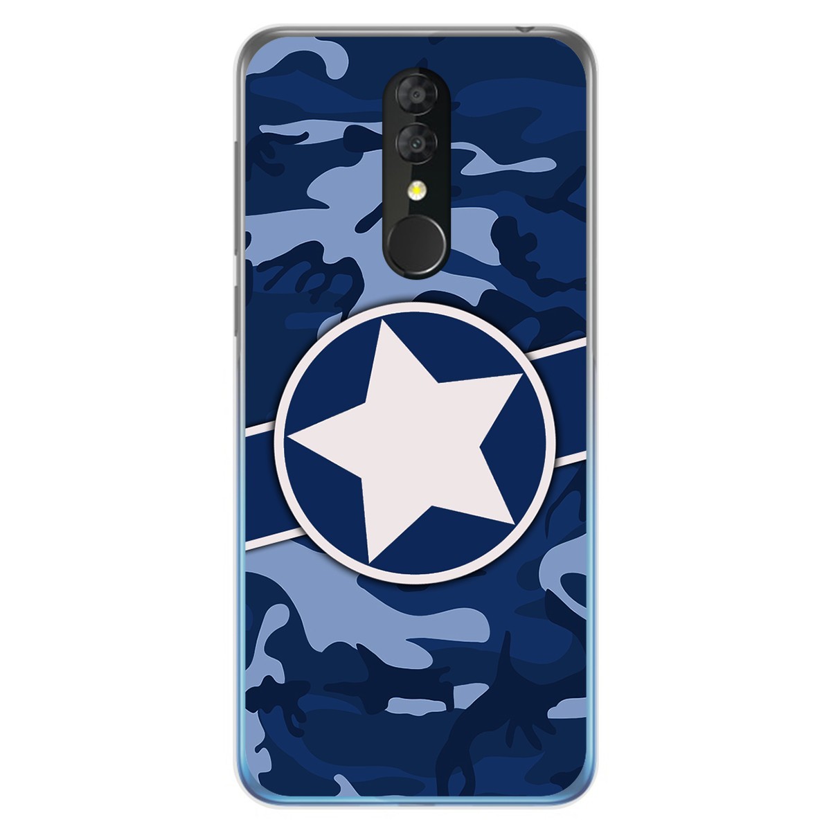 Funda Gel Tpu para Alcatel 3 2019 diseño Camuflaje 03 Dibujos
