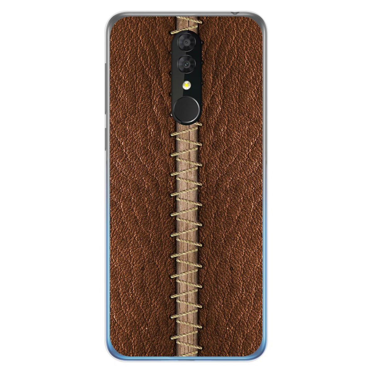 Funda Gel Tpu para Alcatel 3 2019 diseño Cuero 01 Dibujos