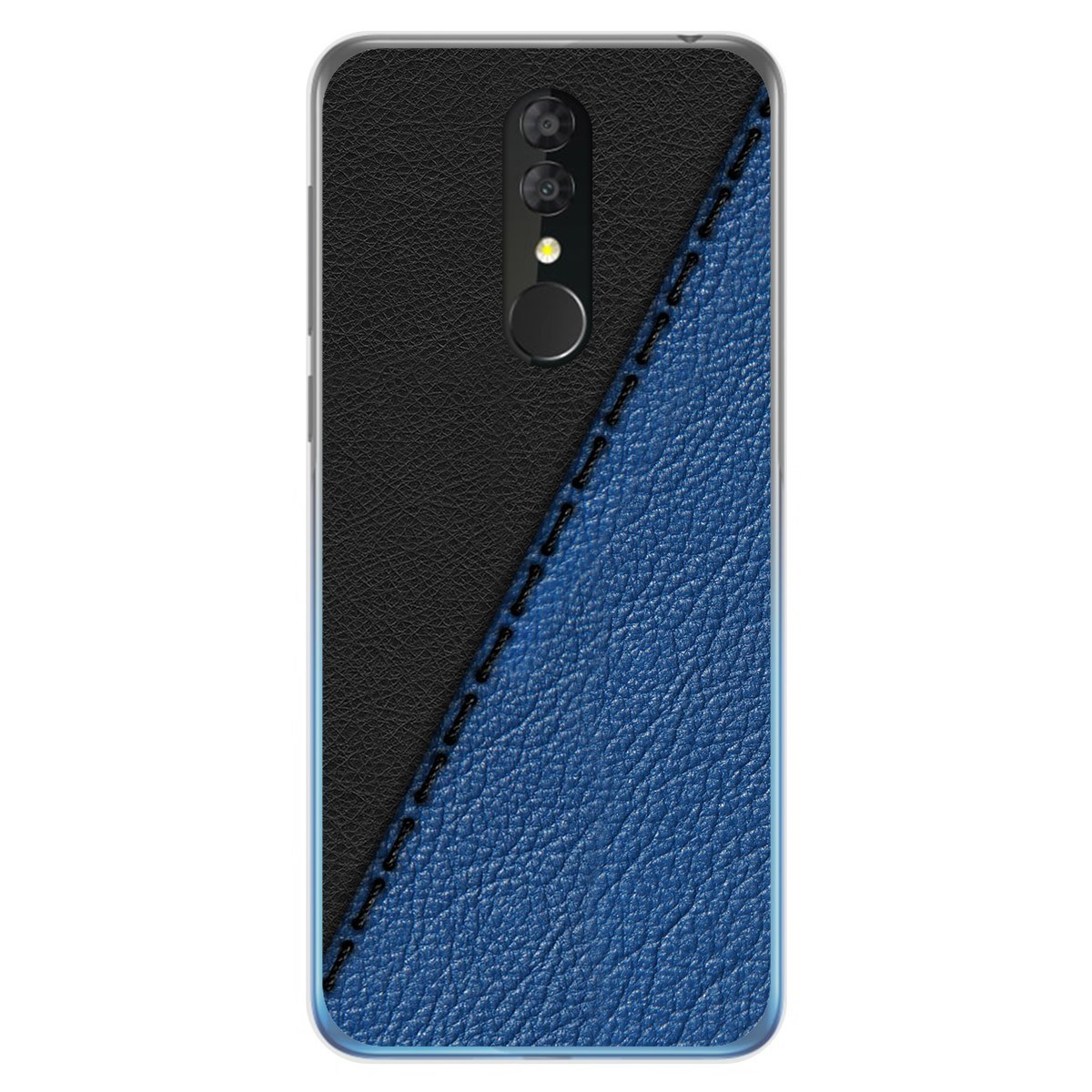 Funda Gel Tpu para Alcatel 3 2019 diseño Cuero 02 Dibujos
