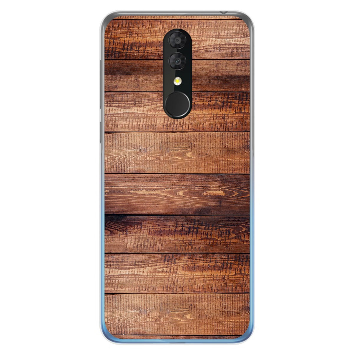 Funda Gel Tpu para Alcatel 3 2019 diseño Madera 02 Dibujos