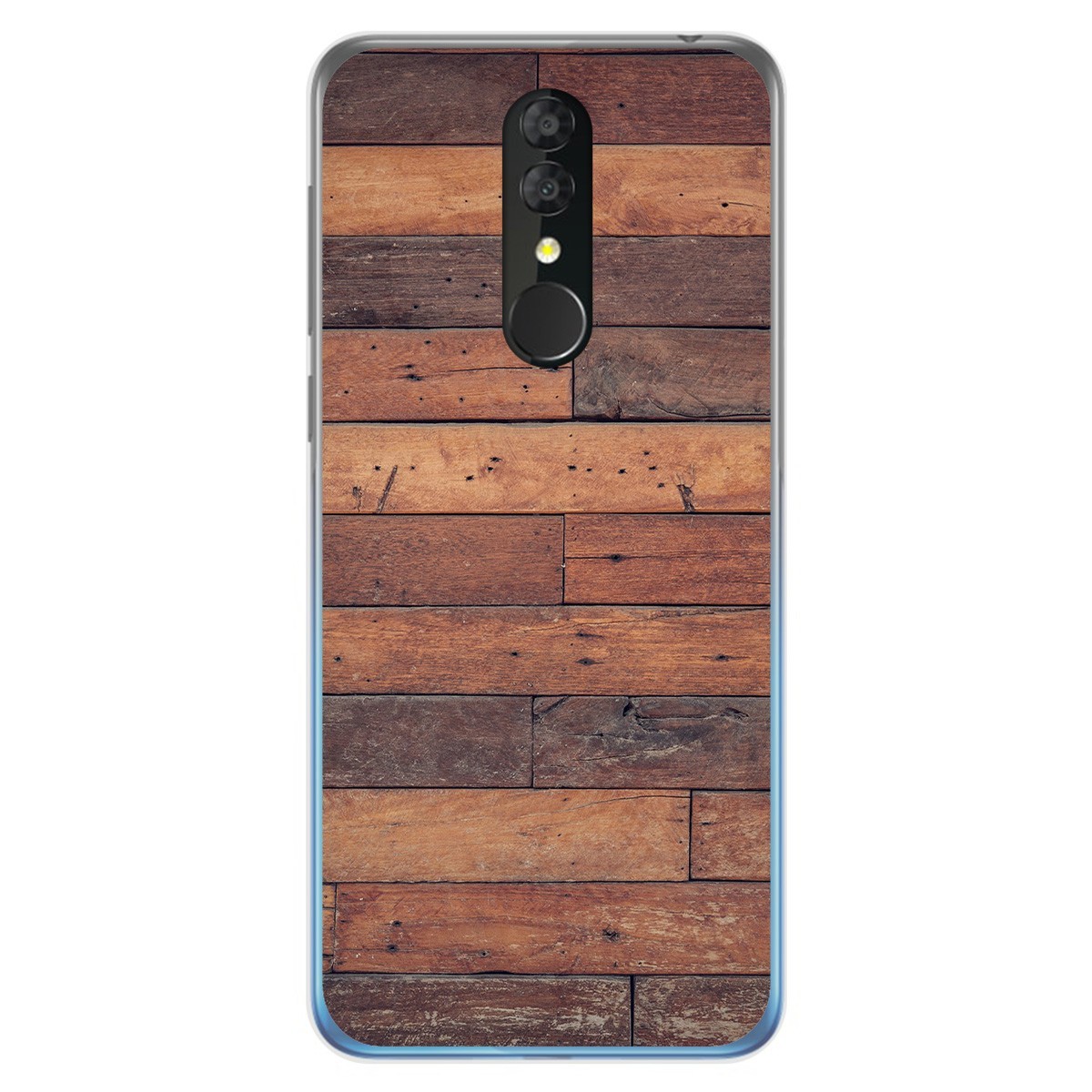 Funda Gel Tpu para Alcatel 3 2019 diseño Madera 03 Dibujos