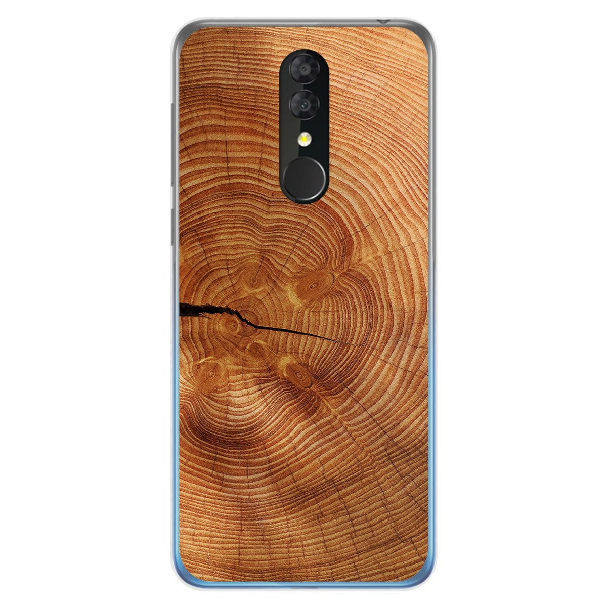 Funda Gel Tpu para Alcatel 3 2019 diseño Madera 04 Dibujos
