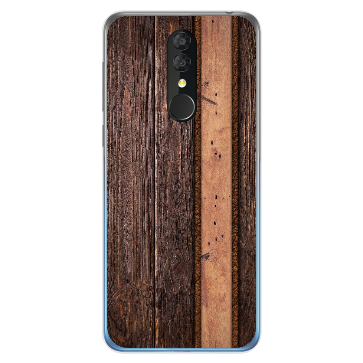 Funda Gel Tpu para Alcatel 3 2019 diseño Madera 05 Dibujos